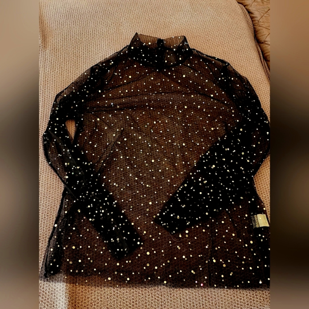 Shein>Sheer BLK>MED Long sleeve